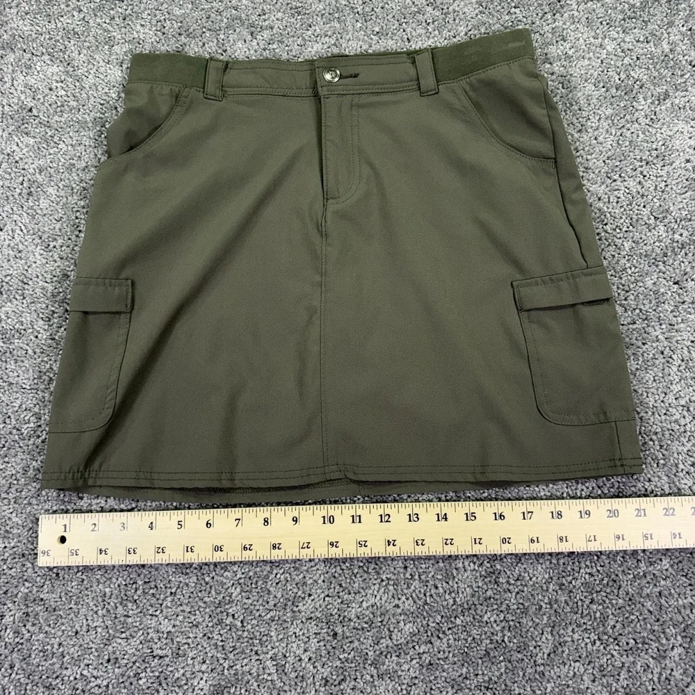 Lee Skirt Womens 8 Green Relaxed Fit Cargo Pockets Stretch Casual Summer Short